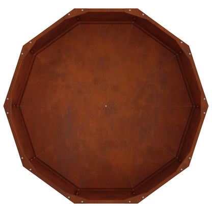 vidaXL Pflanzkübel Rostig 90 x 90 x 35 cm Wetterfeststahl