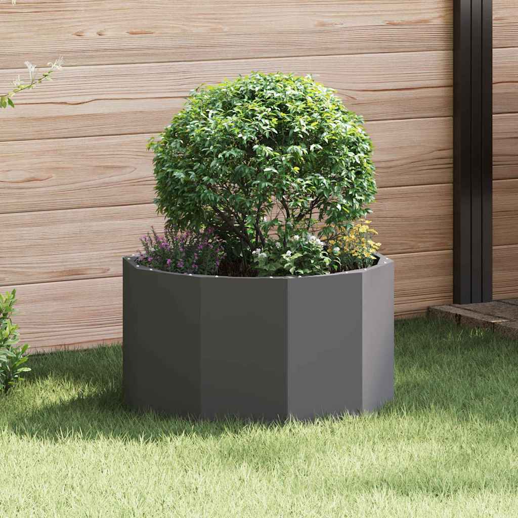vidaXL Pflanzkübel Schwarz 60 x 60 x 35 cm Stahl