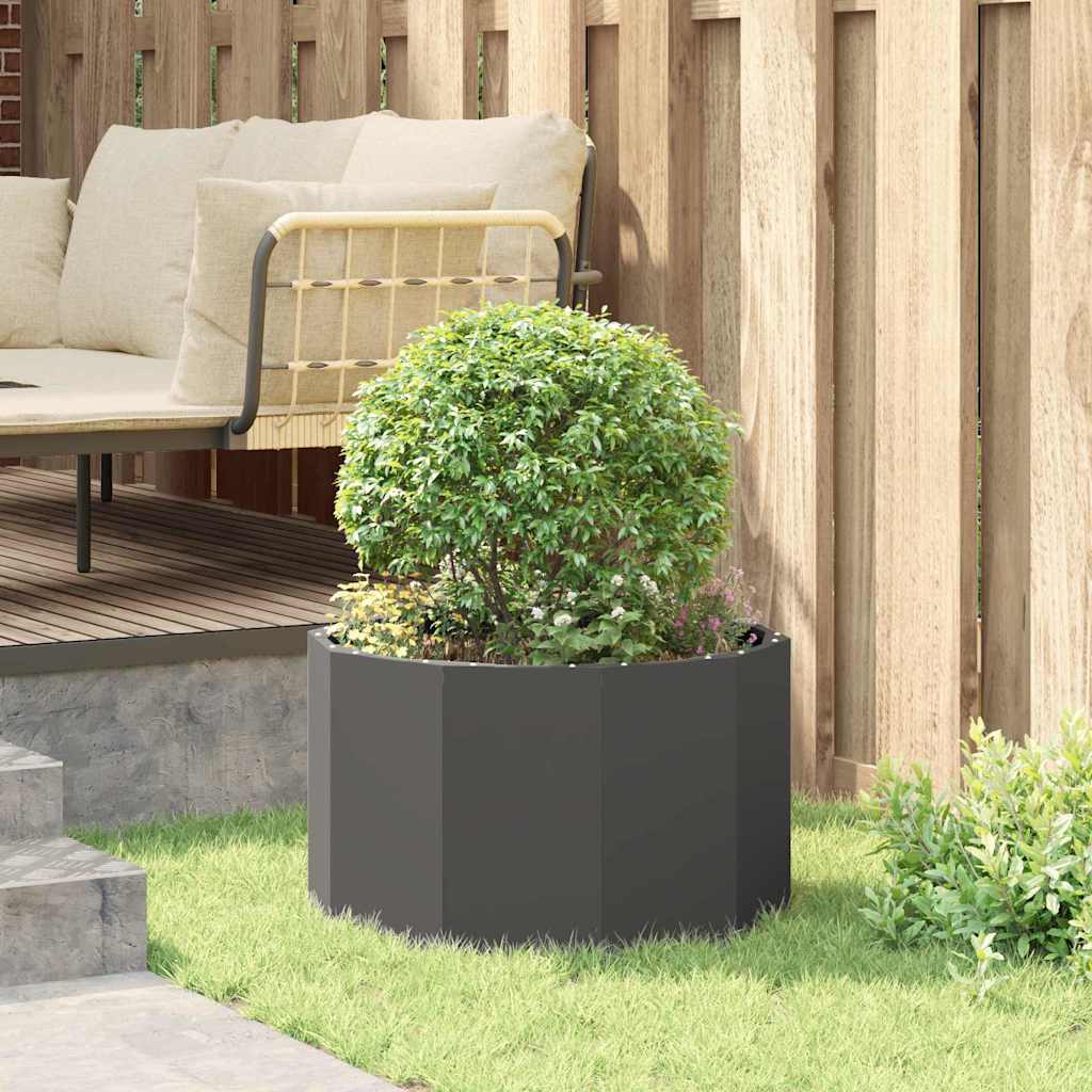 vidaXL Pflanzkübel Schwarz 60 x 60 x 35 cm Stahl
