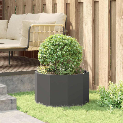 vidaXL Pflanzkübel Schwarz 60 x 60 x 35 cm Stahl