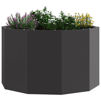 vidaXL Pflanzkübel Schwarz 60 x 60 x 35 cm Stahl