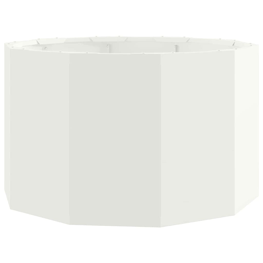 vidaXL Pflanzkübel Weiß 60 x 60 x 35 cm Stahl