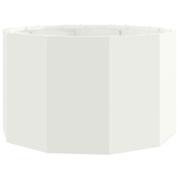 vidaXL Pflanzkübel Weiß 60 x 60 x 35 cm Stahl