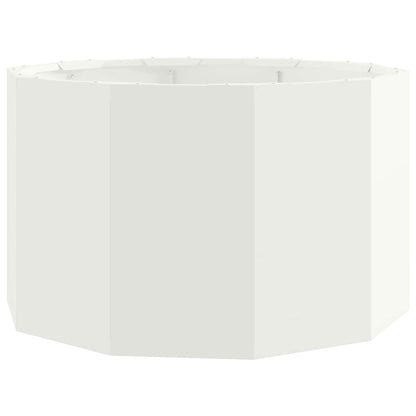 vidaXL Pflanzkübel Weiß 60 x 60 x 35 cm Stahl