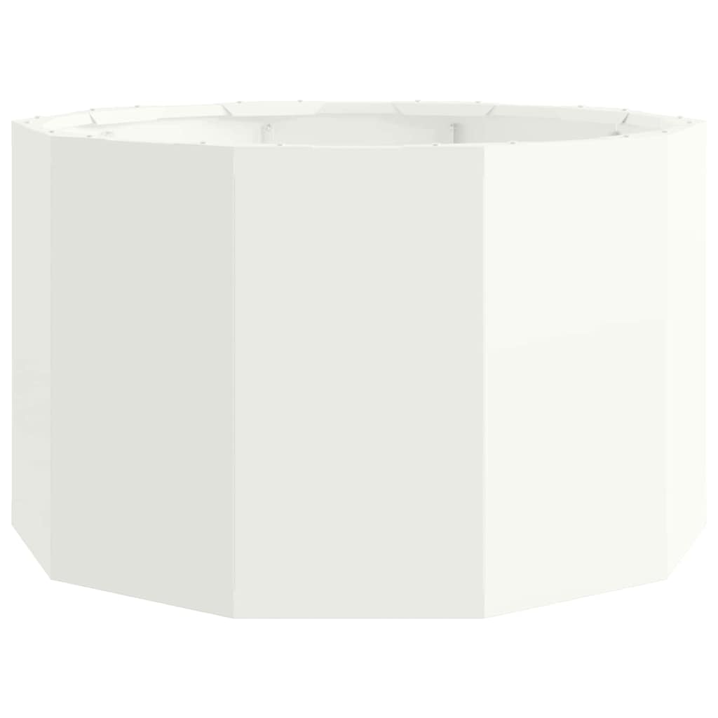 vidaXL Pflanzkübel Weiß 60 x 60 x 35 cm Stahl