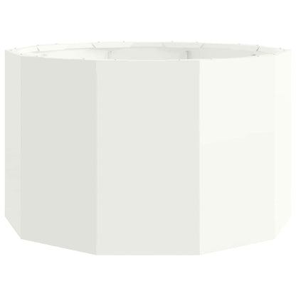 vidaXL Pflanzkübel Weiß 60 x 60 x 35 cm Stahl