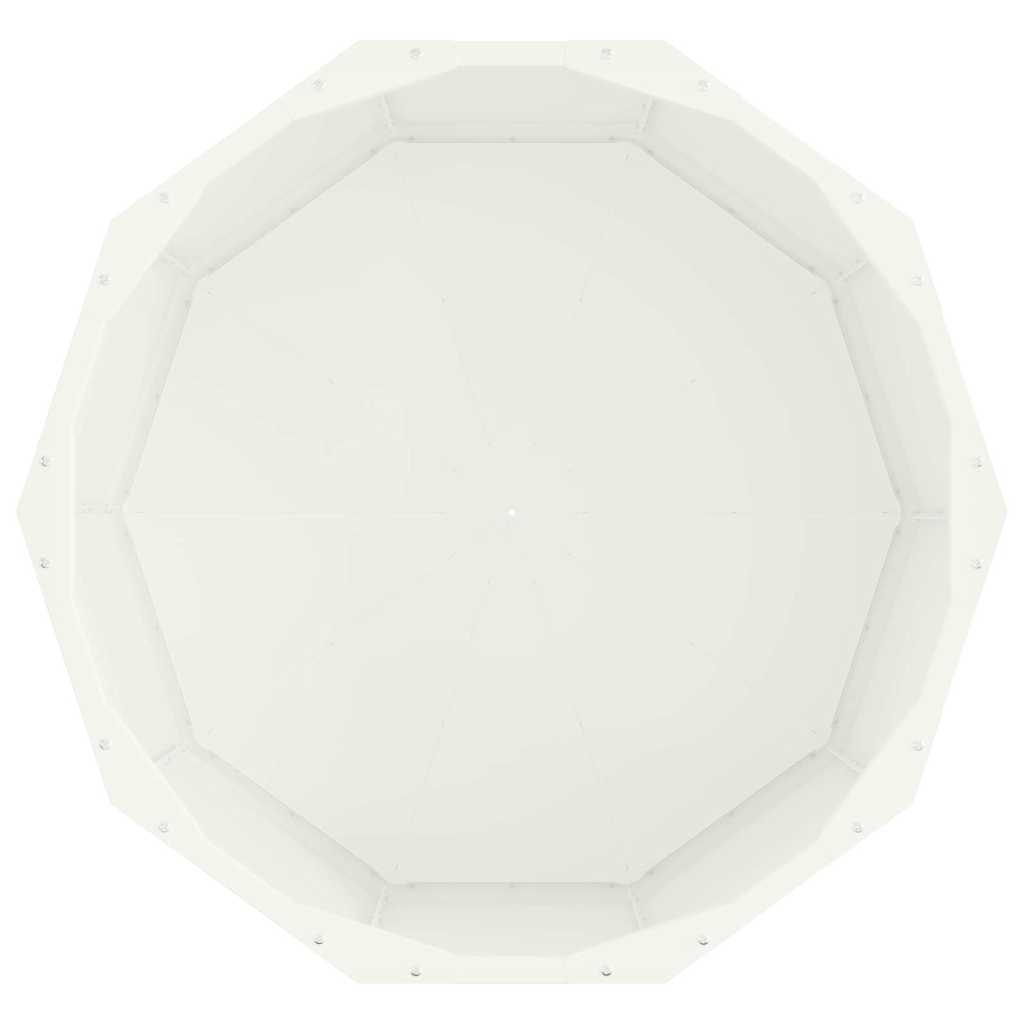 vidaXL Pflanzkübel Weiß 60 x 60 x 35 cm Stahl