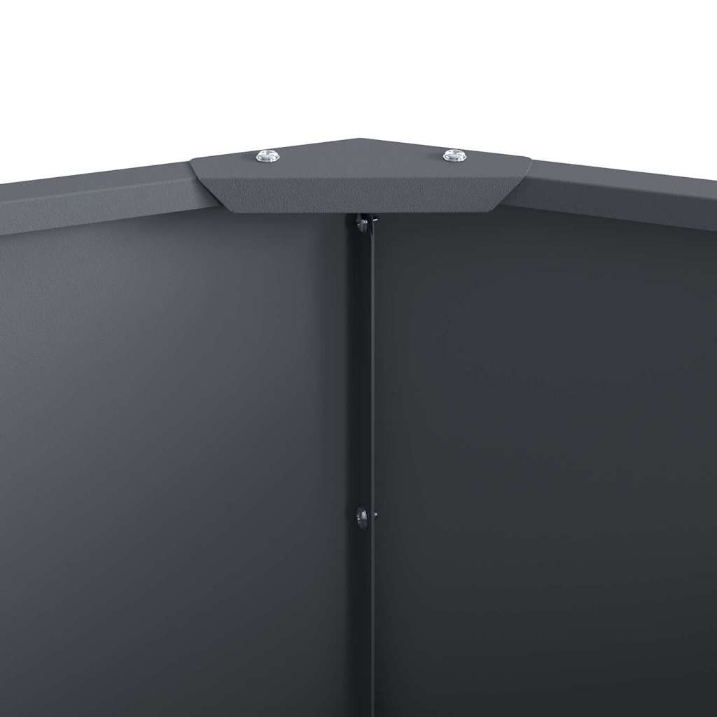 Pflanzkübel Anthrazit 60 x 60 x 35 cm Stahl