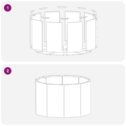 Pflanzkübel Anthrazit 60 x 60 x 35 cm Stahl
