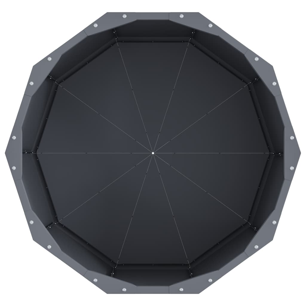 Pflanzkübel Anthrazit 60 x 60 x 35 cm Stahl