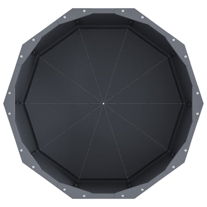 Pflanzkübel Anthrazit 60 x 60 x 35 cm Stahl