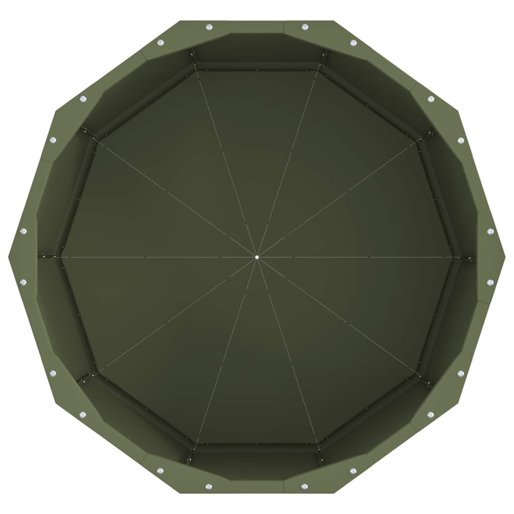 Pflanzkübel Olive Grün 60 x 60 x 35 cm Stahl