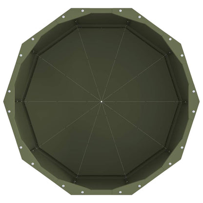 Pflanzkübel Olive Grün 60 x 60 x 35 cm Stahl