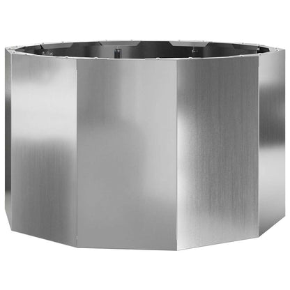 vidaXL Pflanzkübel Silber 60 x 60 x 35 cm Verzinkter Stahl