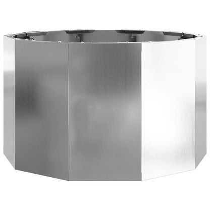 vidaXL Pflanzkübel Silber 60 x 60 x 35 cm Verzinkter Stahl