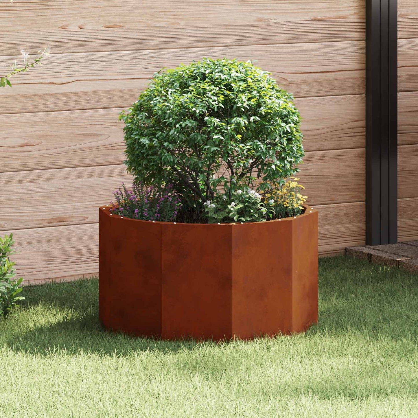 vidaXL Pflanzkübel Rostig 60 x 60 x 35 cm Wetterfeststahl