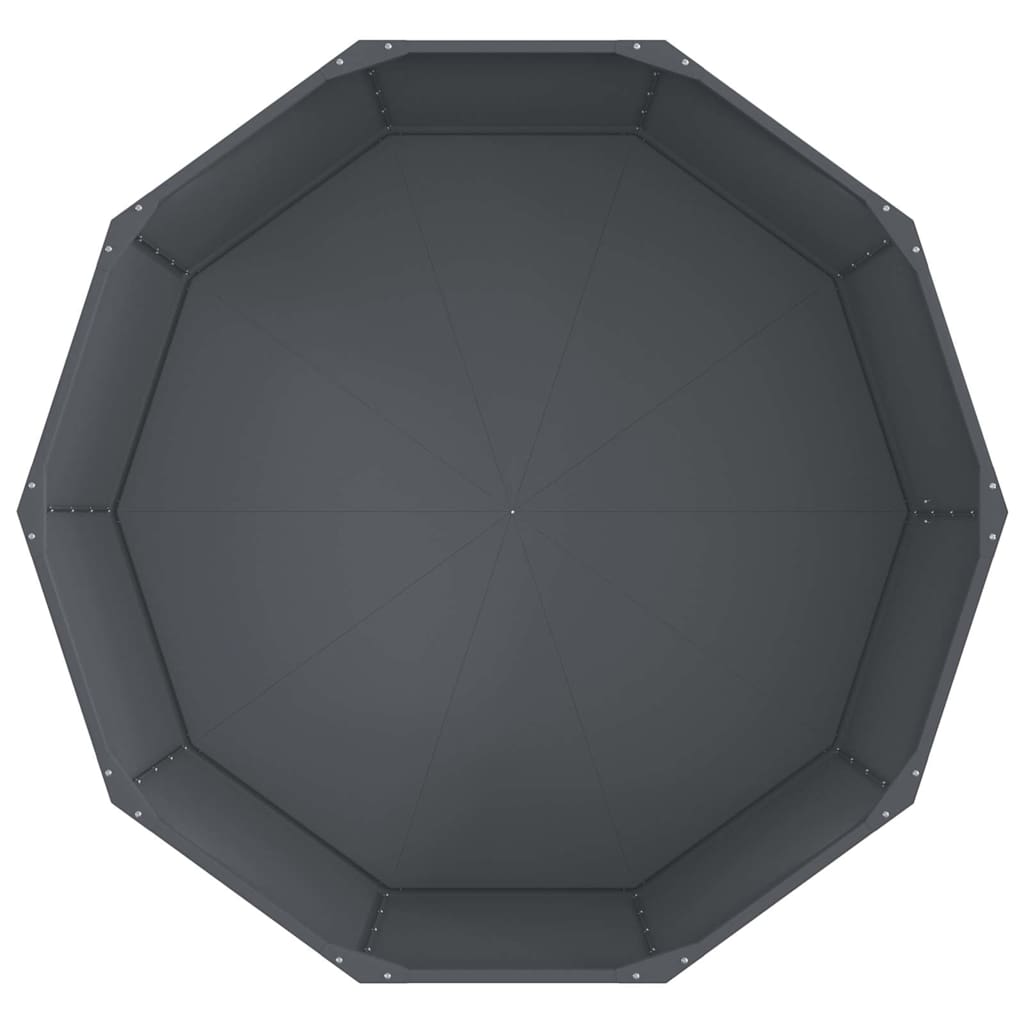 Pflanzkübel Anthrazit 120 x 120 x 50 cm Stahl