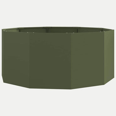 vidaXL Pflanzkübel Olive Grün 120 x 120 x 50 cm Stahl