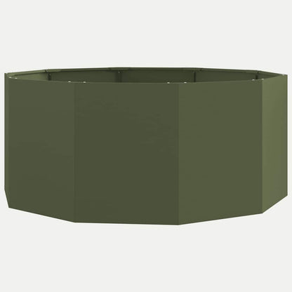 Pflanzkübel Olive Grün 120 x 120 x 50 cm Stahl