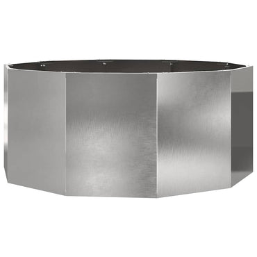 vidaXL Pflanzkübel Silber 120 x 120 x 50 cm Edelstahl