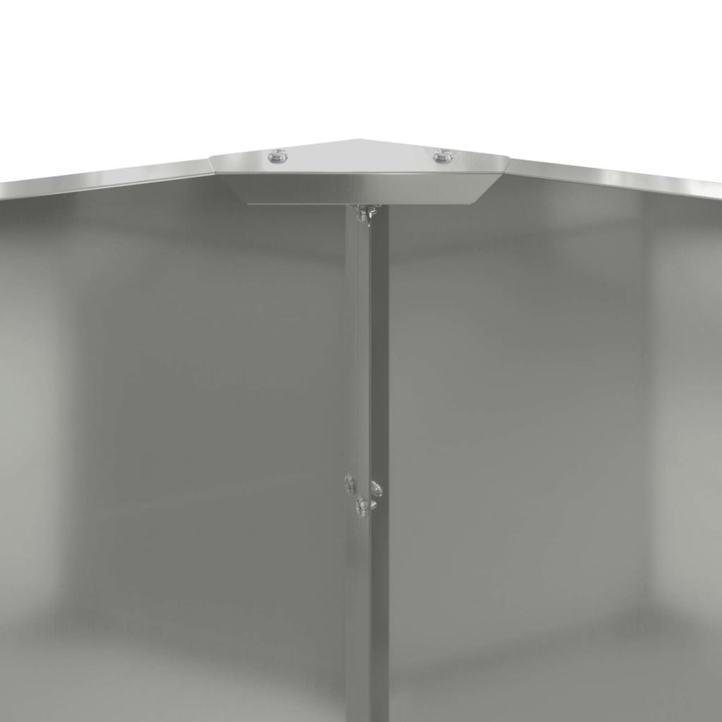 vidaXL Pflanzkübel Silber 120 x 120 x 50 cm Verzinkter Stahl
