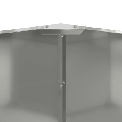 vidaXL Pflanzkübel Silber 120 x 120 x 50 cm Verzinkter Stahl