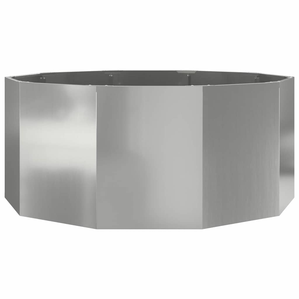 vidaXL Pflanzkübel Silber 120 x 120 x 50 cm Verzinkter Stahl