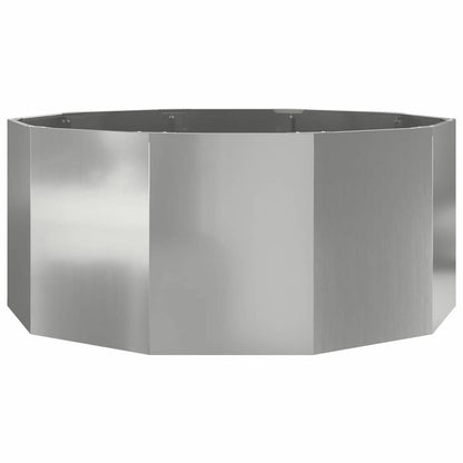 vidaXL Pflanzkübel Silber 120 x 120 x 50 cm Verzinkter Stahl