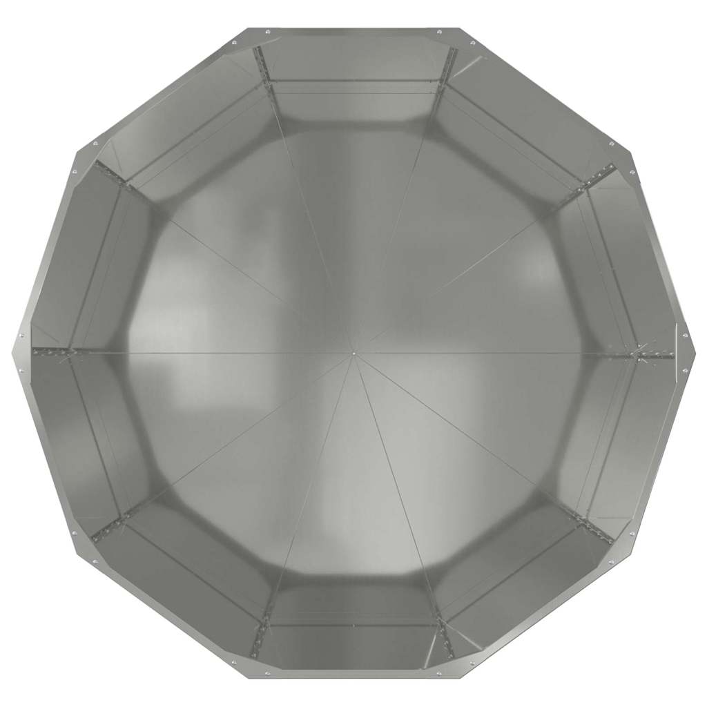 vidaXL Pflanzkübel Silber 120 x 120 x 50 cm Verzinkter Stahl