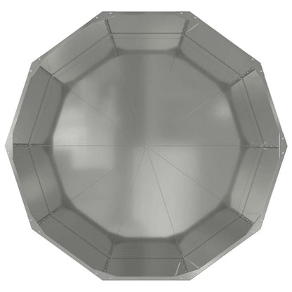 vidaXL Pflanzkübel Silber 120 x 120 x 50 cm Verzinkter Stahl