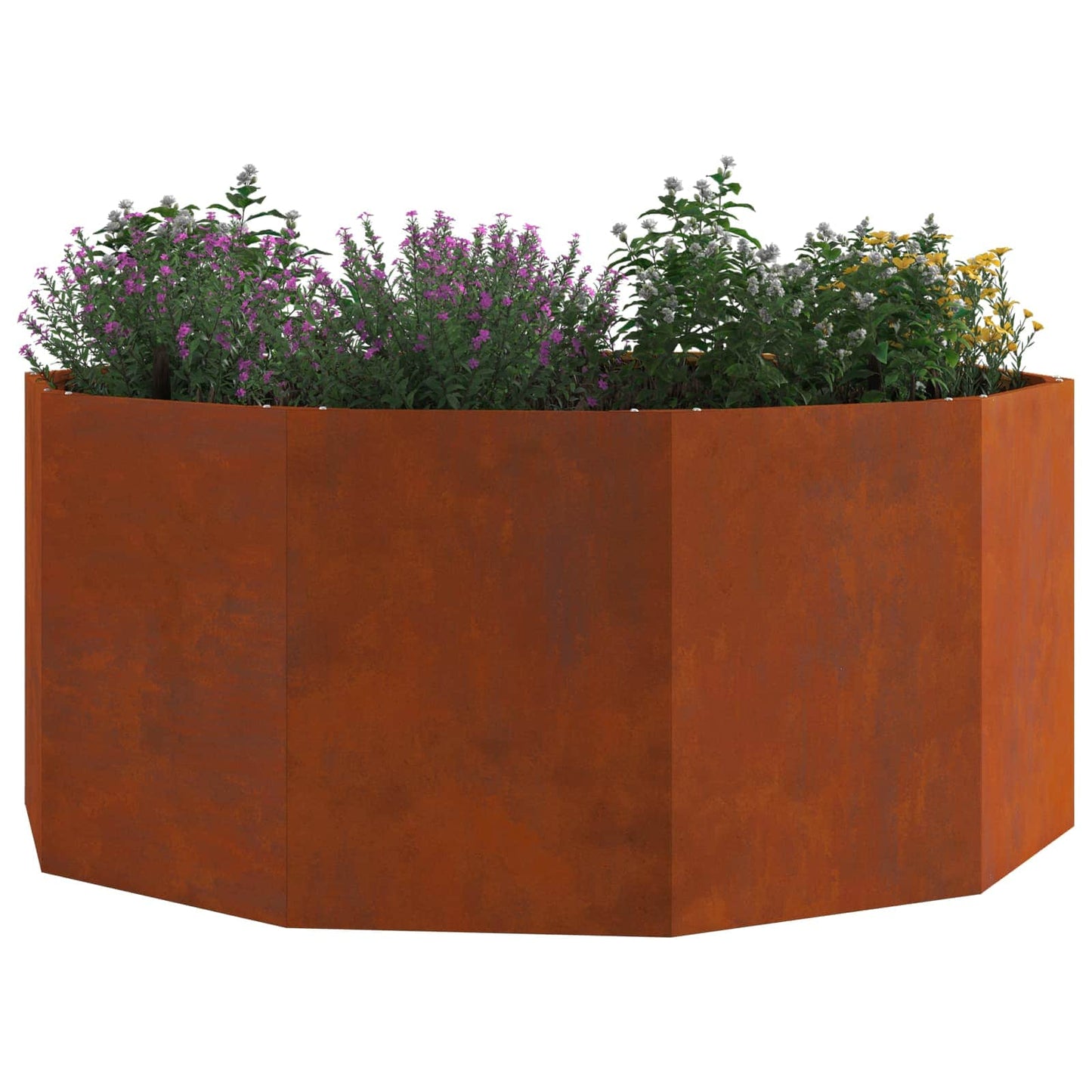 vidaXL Pflanzkübel Rostig 120 x 120 x 50 cm Wetterfeststahl