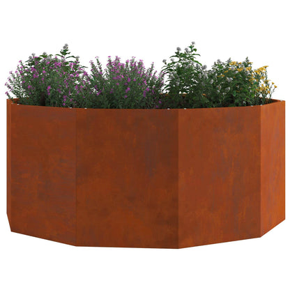 vidaXL Pflanzkübel Rostig 120 x 120 x 50 cm Wetterfeststahl