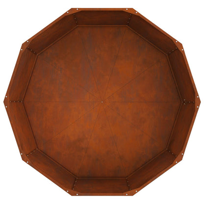 vidaXL Pflanzkübel Rostig 120 x 120 x 50 cm Wetterfeststahl