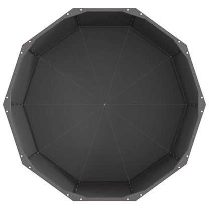 vidaXL Pflanzkübel Schwarz 90 x 90 x 50 cm Stahl