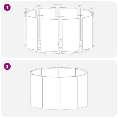Pflanzkübel Weiß 90 x 90 x 50 cm Stahl