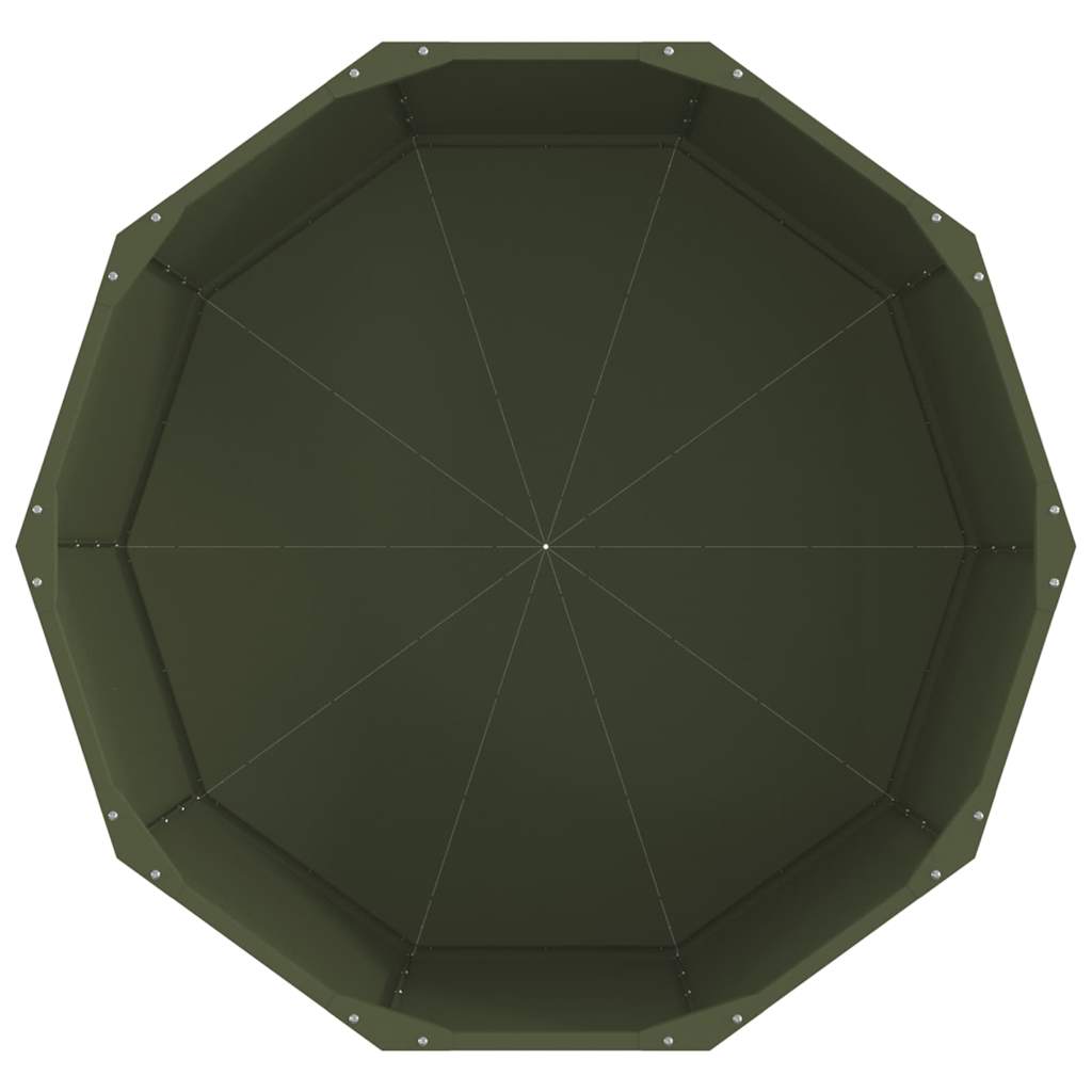 Pflanzkübel Olive Grün 90 x 90 x 50 cm Stahl