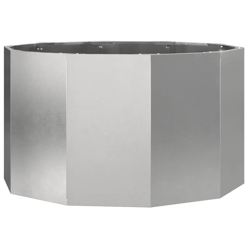 vidaXL Pflanzkübel Silber 90 x 90 x 50 cm Edelstahl