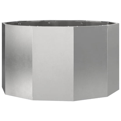 vidaXL Pflanzkübel Silber 90 x 90 x 50 cm Edelstahl