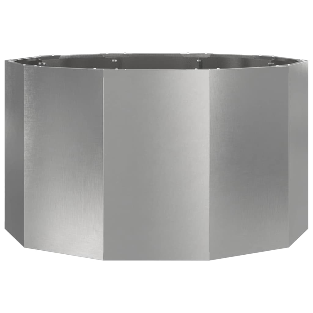 vidaXL Pflanzkübel Silber 90 x 90 x 50 cm Edelstahl