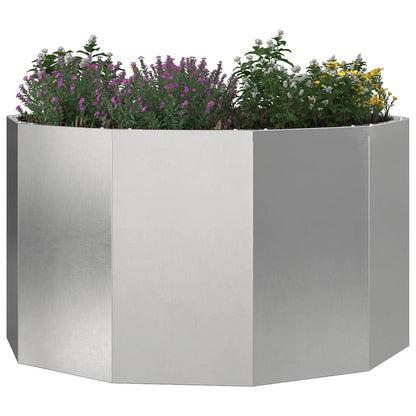 vidaXL Pflanzkübel Silber 90 x 90 x 50 cm Edelstahl