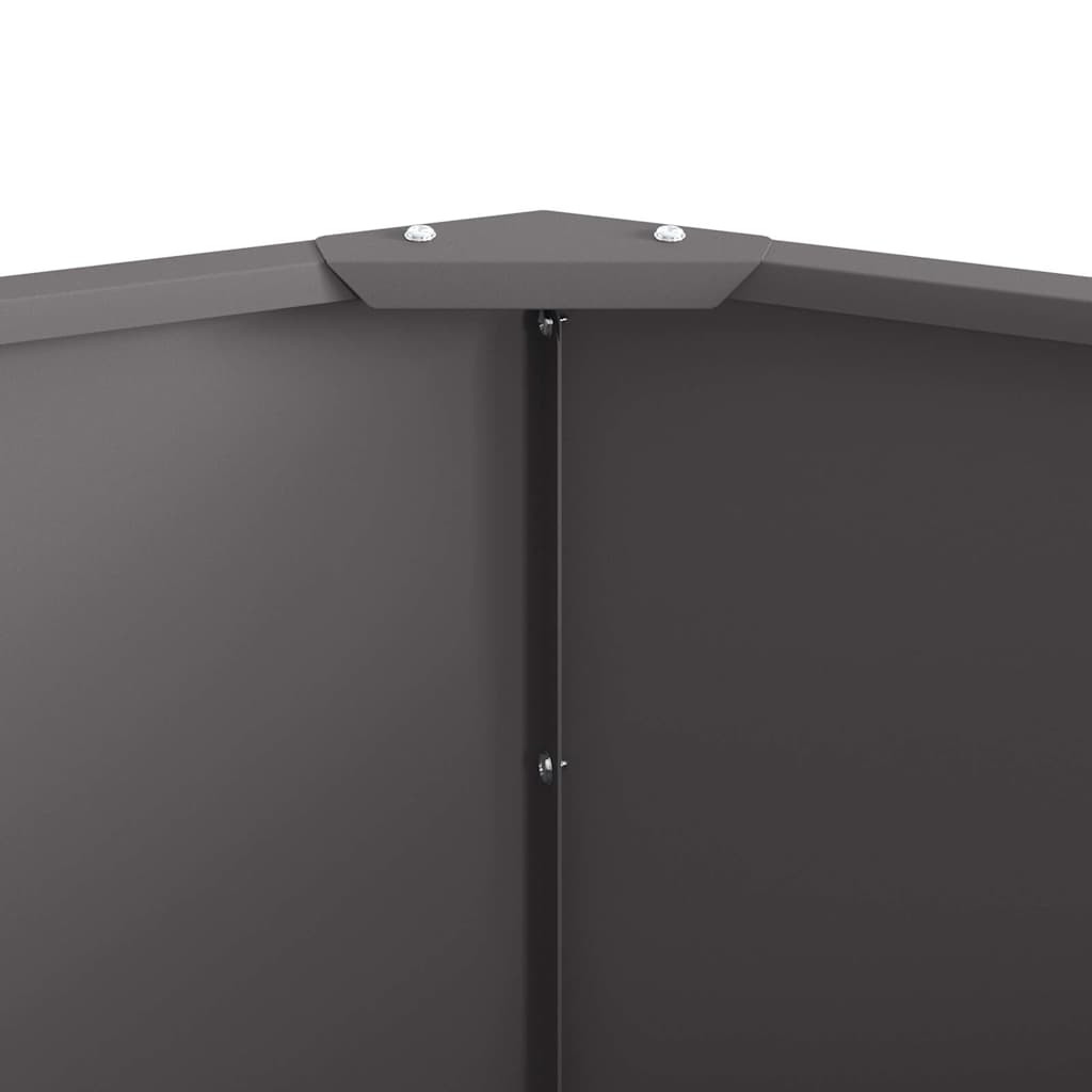 Pflanzkübel Schwarz 60 x 60 x 50 cm Stahl