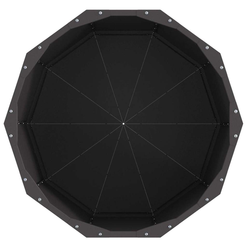 Pflanzkübel Schwarz 60 x 60 x 50 cm Stahl