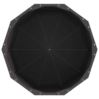 Pflanzkübel Schwarz 60 x 60 x 50 cm Stahl