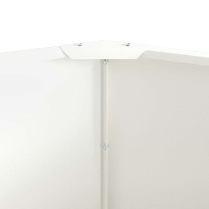 vidaXL Pflanzkübel Weiß 60 x 60 x 50 cm Stahl