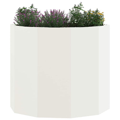 vidaXL Pflanzkübel Weiß 60 x 60 x 50 cm Stahl