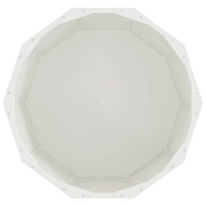 vidaXL Pflanzkübel Weiß 60 x 60 x 50 cm Stahl
