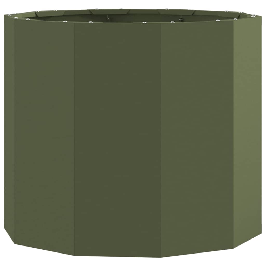 vidaXL Pflanzkübel Olive Grün 60 x 60 x 50 cm Stahl
