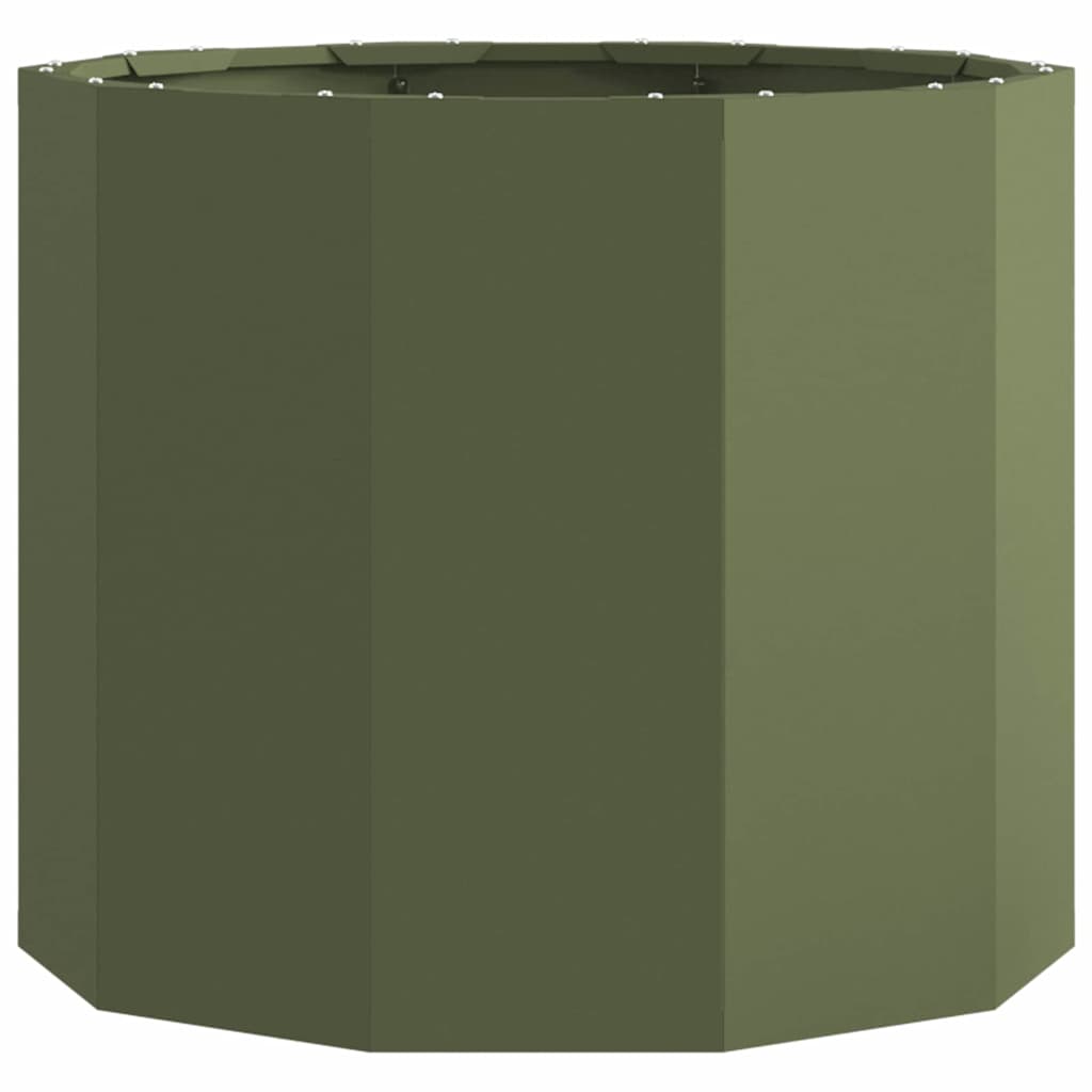 vidaXL Pflanzkübel Olive Grün 60 x 60 x 50 cm Stahl
