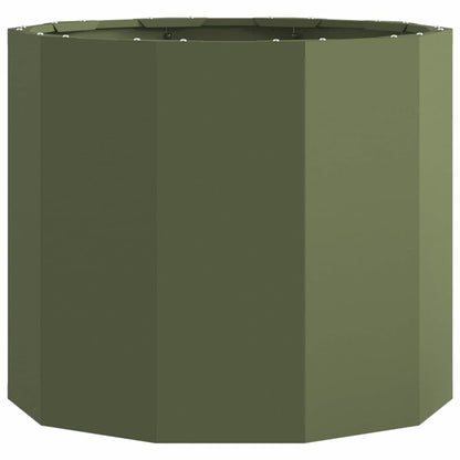 vidaXL Pflanzkübel Olive Grün 60 x 60 x 50 cm Stahl