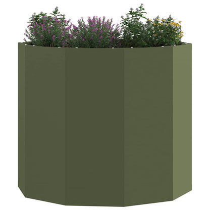vidaXL Pflanzkübel Olive Grün 60 x 60 x 50 cm Stahl